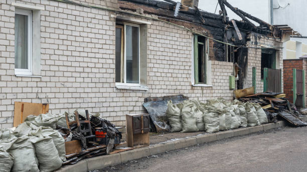 Professional Fire Damage Repair technician working in Preston, TX